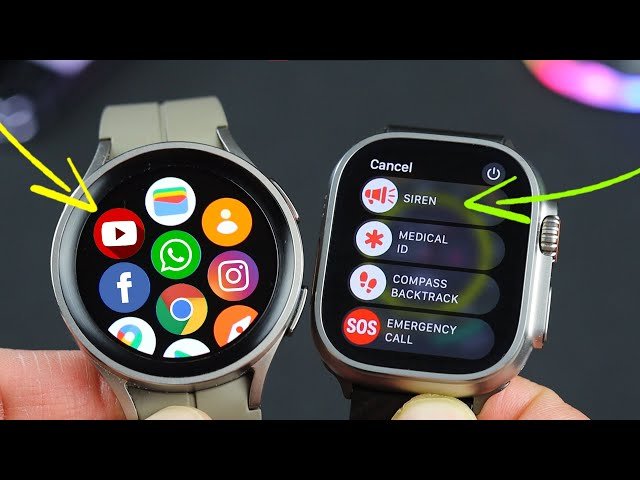 Samsung Galaxy Watch Ultra vs. Apple Watch Ultra 2 display