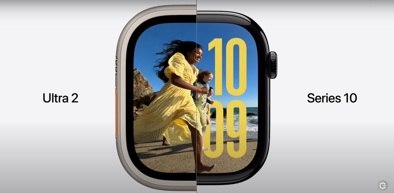 apple watch ultra vs 10 screen size